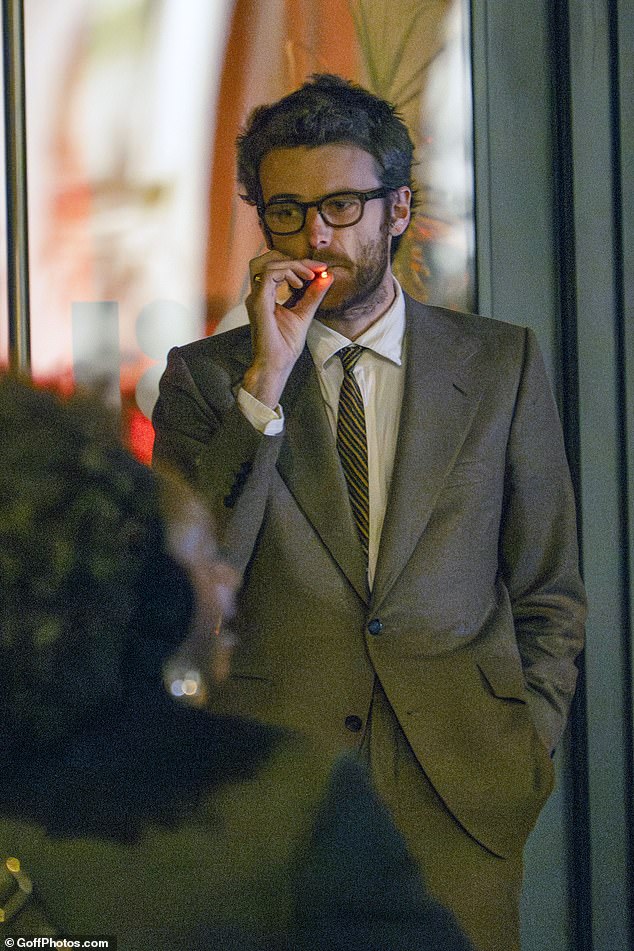 Jonah - who is the son of entrepreneur Matthew Freud and ex-wife Caroline Hutton and the nephew of celebrated late artist Lucian Freud - puffed on a cigarette