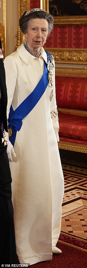 On Wednesday evening, Anne re-wore the same coatto attend a banquet hosted by King Charles to honour the first Nigerian state visit in almost 40 years