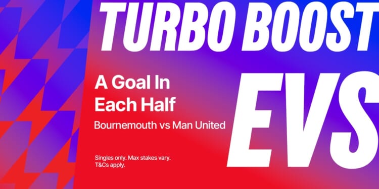 Get 1+ goal scored in each half at EVS with Betfred, plus claim £50 free bets