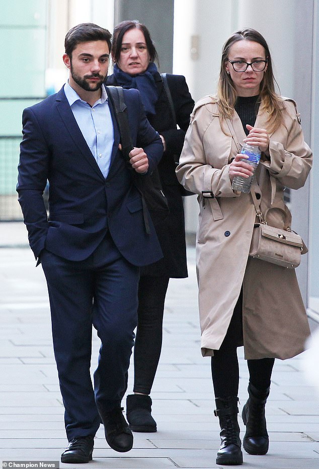 Gabrielle's mother Georgia Opritescu (right) arrives at London's High Court with Antonio