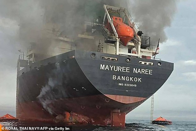 The Strait of Hormuz - through which a fifth of the world's oil flows - remains blockaded by Iranian mines and missiles