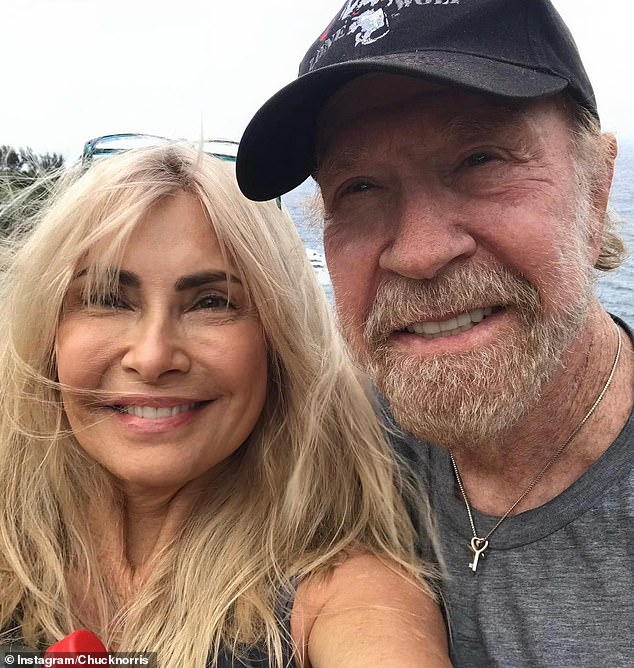 Norris with his second wife Gena O'Kelly earlier this year