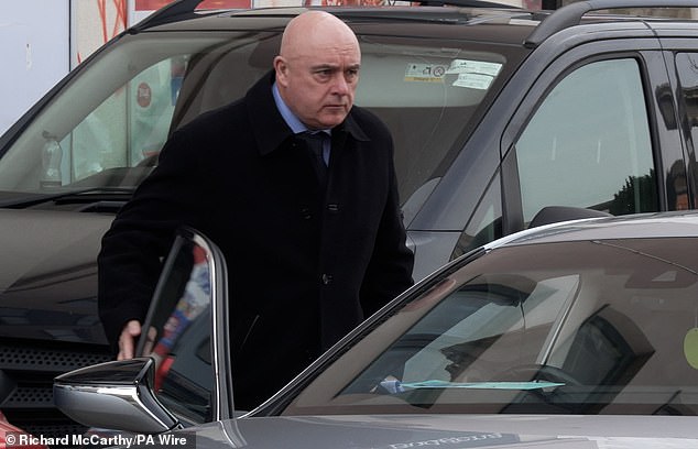 Hatton's agent Paul Speak at Stockport Coroner's Court this morning ahead of the inquest