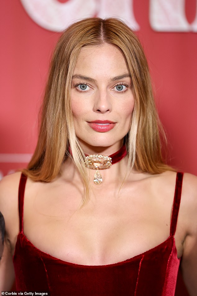 Margot Robbie's centre parting makes her look more youthful and effortless