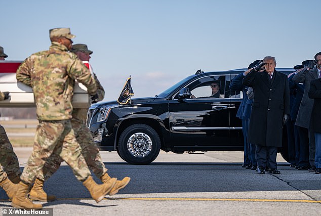 President Donald Trump attended a dignified transfer at Dover Air Force Base on Wednesday as the remains of six more US troops killed in the Iran war made it back from the Middle East