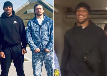 Anthony Joshua visits war-torn Kyiv with Oleksandr Usyk as Putin continues to drop missiles on Ukraine