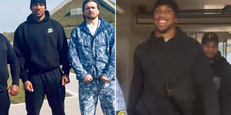 Anthony Joshua visits war-torn Kyiv with Oleksandr Usyk as Putin continues to drop missiles on Ukraine