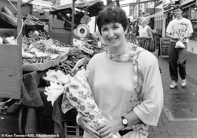 Dame Jenni pictured in Clapham, south London, in 1990 during her time as presenter of Woman's Hour