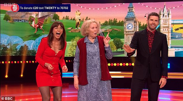 Hollywood actress Julia, 58, starred as part of the charity fundraiser, hosted at MediaCity in Salford, in Catherine Tate's sketch