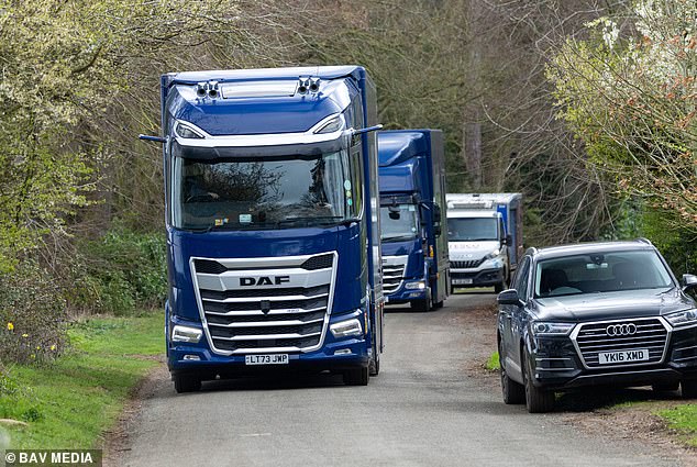 The removal lorries from Gander & White, which has a Royal Warrant, arrived at five-bedroom property on the Sandringham estate earlier this week