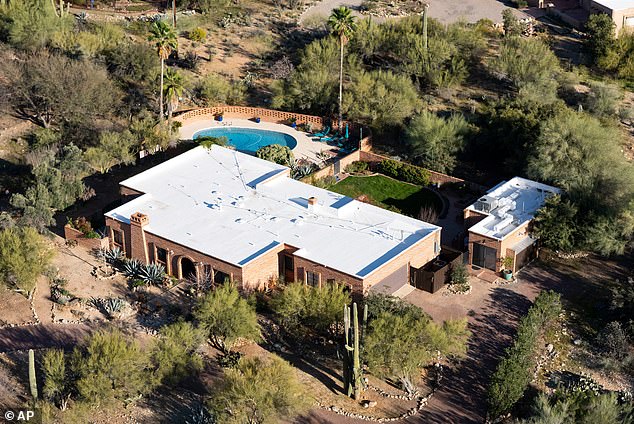 An aerial view shows the home of Nancy Guthrie, the missing mother of "Today" show host Savannah Guthrie