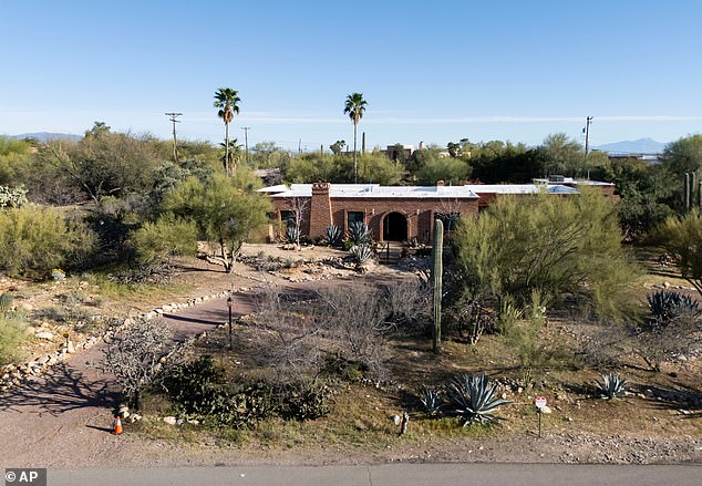 Investigators are also hoping to recover deleted images from surveillance cameras around the property (pictured), which continue to be scoured for what detectives describe as 'residual data'