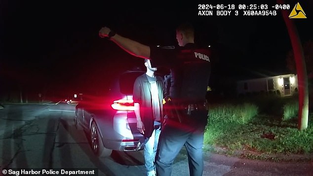 During the test, Timberlake - who fought to keep the DWI bodycam footage from public eyes - could be seen slightly swaying as he stood before the police officer told the star to also do the walk-and-turn test