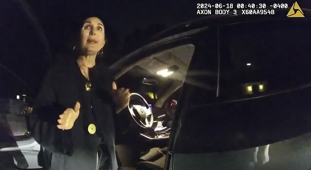 While he started to undergo the test, the second officer walked away as a female approached the scene and explained that she was a friend of the singer