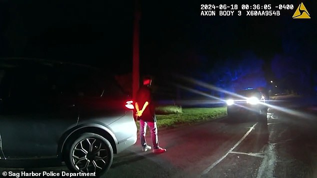 'I'm not, like, I'm not doing anything - I'm just following my friends back to my house,' he continued to calmly explain. The officer then asked, 'Well, will you do this test?' and the singer replied, 'Sure'