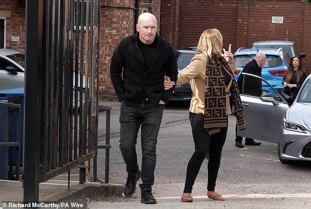 Matthew Hatton leaves Stockport Coroner's Court after today's inquest into the boxer's death