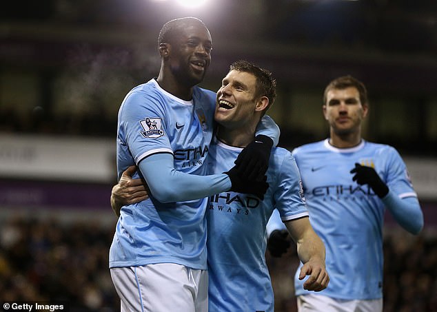 The 40-year-old (pictured with Yaya Toure and Edin Dzeko in 2013) was also a two-time Premier League winner with Manchester City