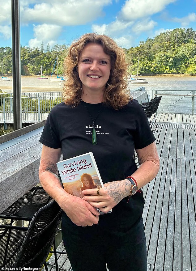 Waghorn (above) tells her story for the first time in Suriviving White Island, from physical rehab for life-threatening burns to her struggles with PTSD