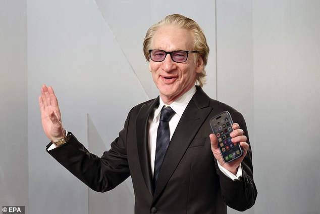 Maher has identified as a center-left comedian and frequently addresses controversial topics on his show. He is pictured above at the 2026 Vanity Fair Oscar Party