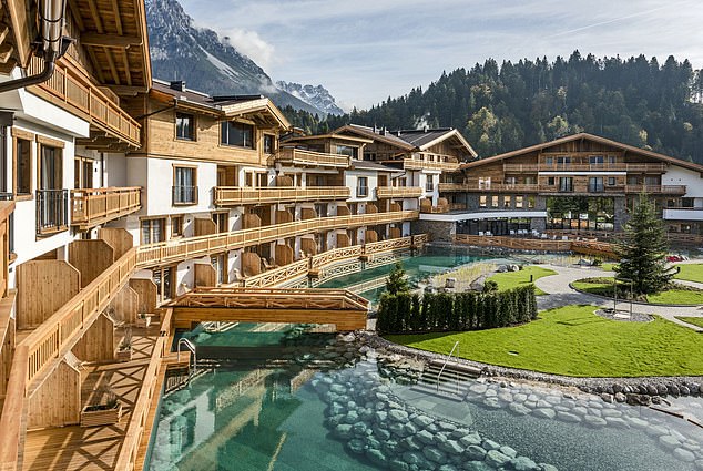 ...but in summer you can take a dip in the crystal clear water from the gardens and terraces