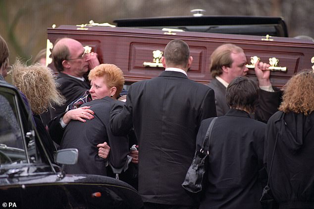 Elizabeth Capper, the mother of murdered teenager Suzanne, at her daughter's funeral