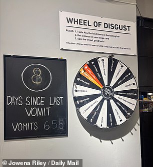 Tickets at the museum double up as sick bags - and staff keep a tally on guests who are left poorly by the exhibits