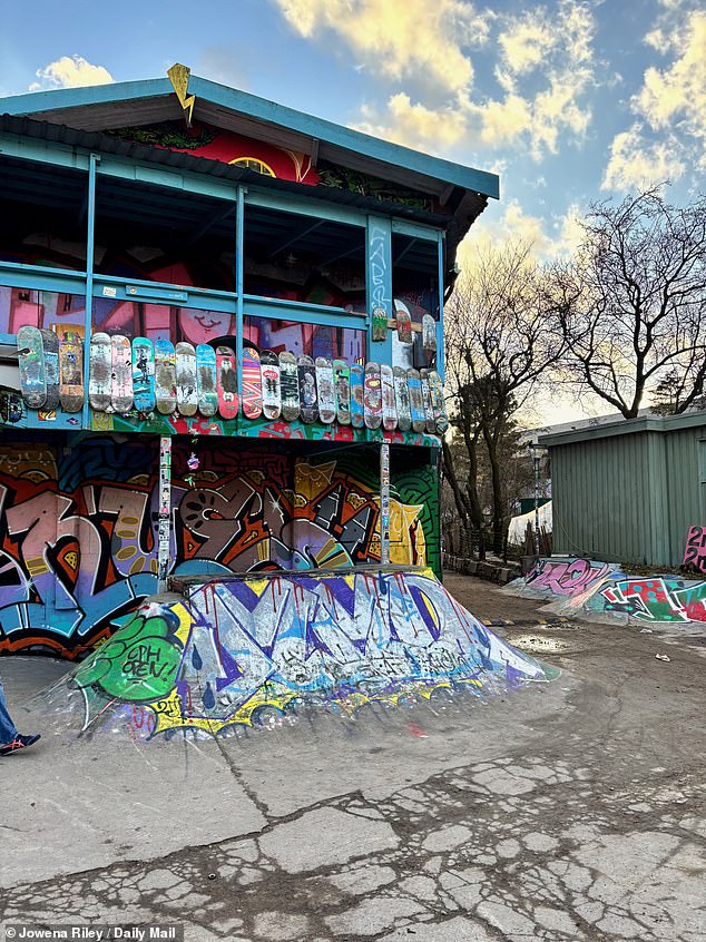 At Freetown Christiania, visitors are treated to endless works of community art - from vibrant murals, to mythical sculptures, to colourful skateboard rinks fitted onto buildings