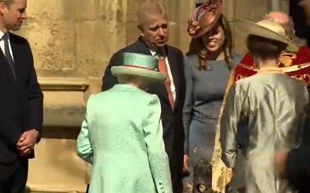 Ms Hickling told The Daily Mail that, as the Queen walked past Andrew, he said: 'Although it is your birthday, you can be quite difficult you know', followed by a 'giggle' from Beatrice