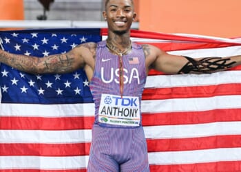 World sprint sensation wins gold medal despite blood clot 'the size of a soccer ball' after freak botched drug test