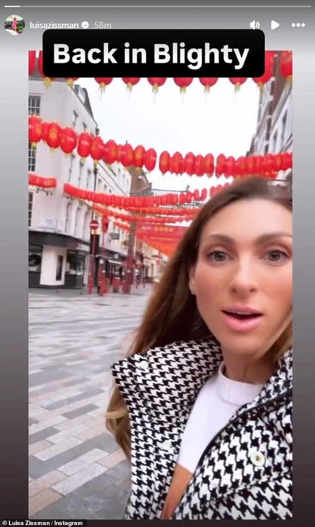 Former Apprentice star Luisa, who has been vocal in her support for the Dubai government, revealed she had returned to the UK for work with her children