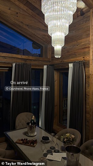 They jetted to Courchevel ski resort in France