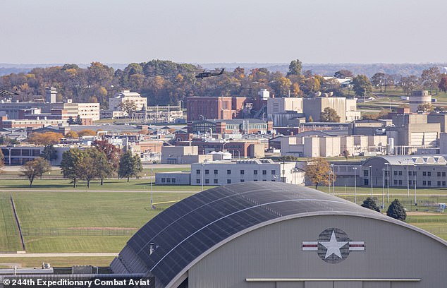 McCasland also led research at Ohio's Wright-Patterson Air Force Base (pictured)