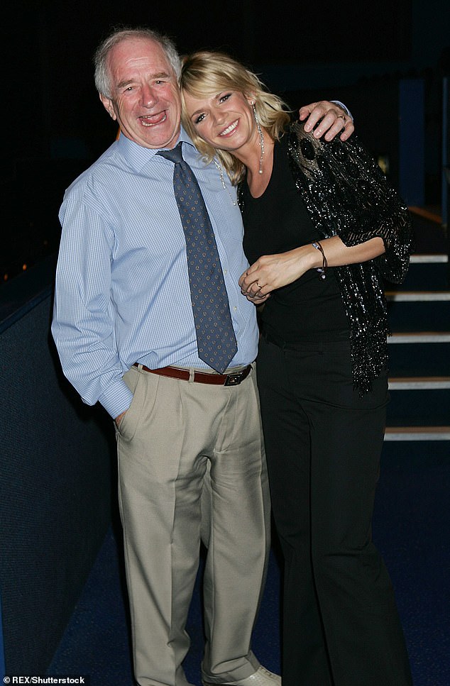 Last year, the TV personality, 87, revealed he was diagnosed in August 2022 and underwent treatment, confirming he had 'got through it' and was now 'doing fine' (pictured with daughter Zoe in 2005)