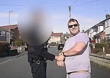 Moment smiling drunk driver sways in street as he stops for more booze after killing cyclist