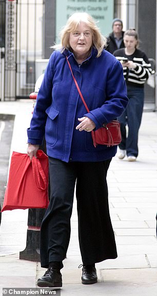 Marie Potter outside London's High Court