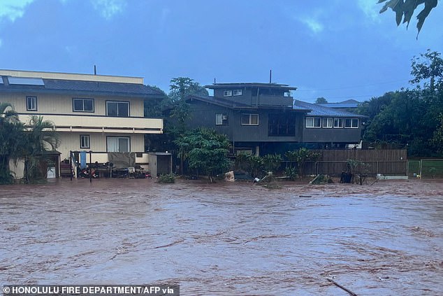 All roads out of Waialua on northern Oahu were at risk of failure. The century-old Wahiawa dam, located in the north of Hawaii's third largest island, is at 'imminent risk of failure'