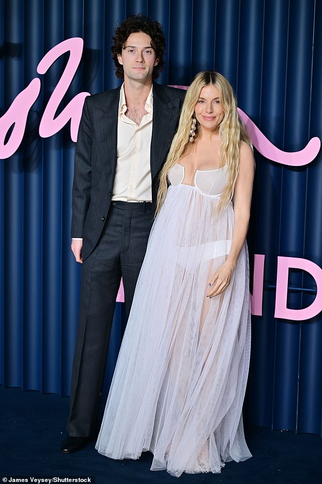 The actress, 44, already shares a daughter with the model, 29, (pictured) who they welcomed in January 2024, as well as 13-year-old Marlowe with ex-boyfriend Tom Sturridge .