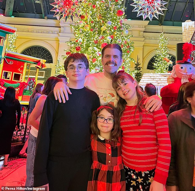 Hilton is still active about sharing celebrity news and gossip, but also puts focus into raising his three children