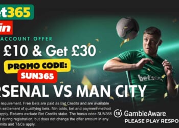 Get £30 bonus for Arsenal vs Man City
