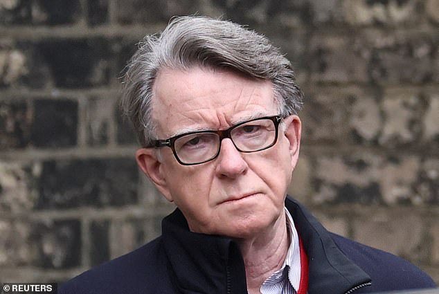 Peter Mandelson was arrested last month on suspicion of misconduct in public office as part of a Met Police probe into whether he passed government information to Epstein