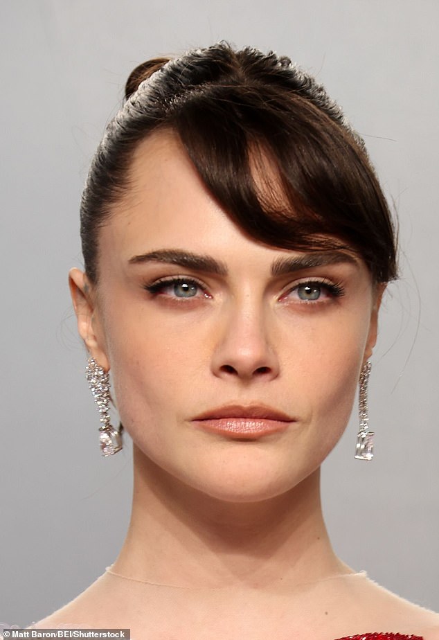 Cara Delevingne pictured at the Vanity Fair Oscar Party