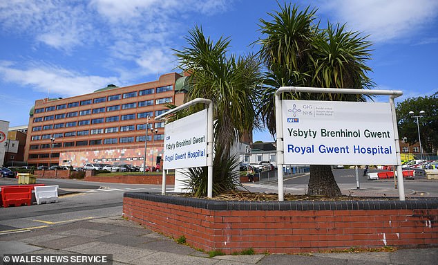 The blunder occurred because of 'human error' at the Royal Gwent Hospital, which is run by the Aneurin Bevan health Board, in South Wales