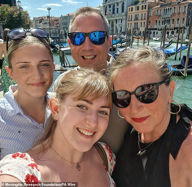 A photo issued by the Meningitis Research Foundation of the Kenny family (left to right) Juliette, Michael, Rebecca and Florence. Juliette Kenny died from meningitis last Saturday