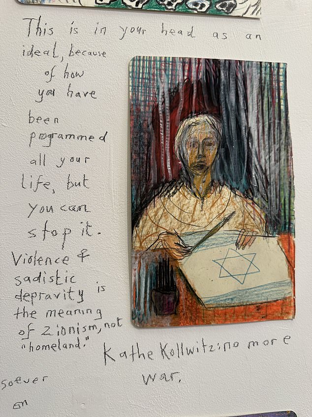 Witnesses described 'ugly' and 'aggressive' scenes on Saturday as tensions boiled over inside the venue, with visitors confronting the artist and others in attendance