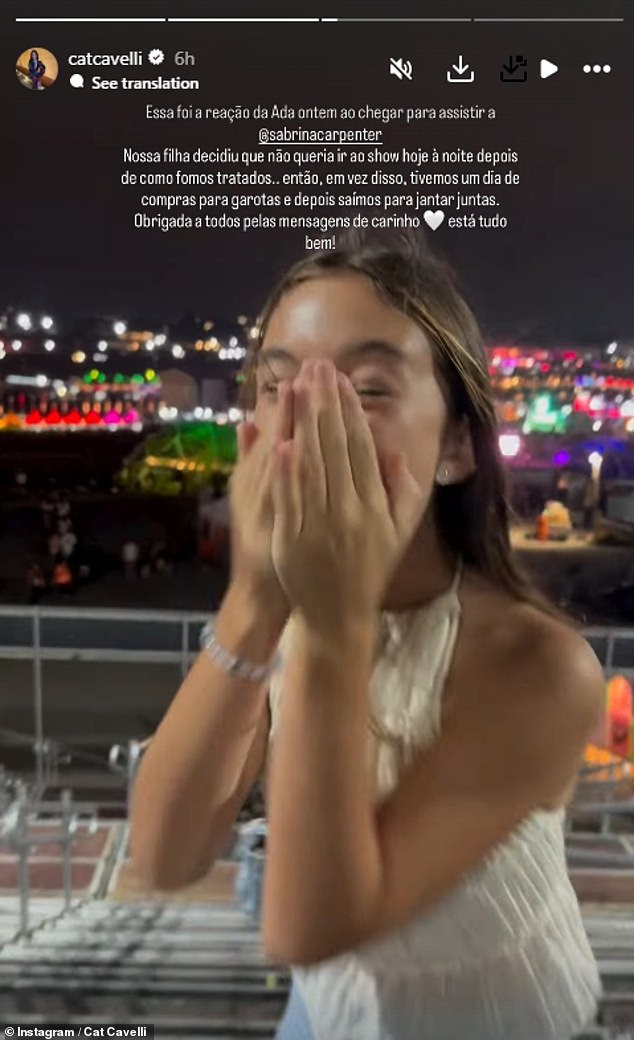 It seemed that the ordeal had an impact on Cat's daughter, as The Voice contestant later posted on Instagram they decided to skip Chappell's show