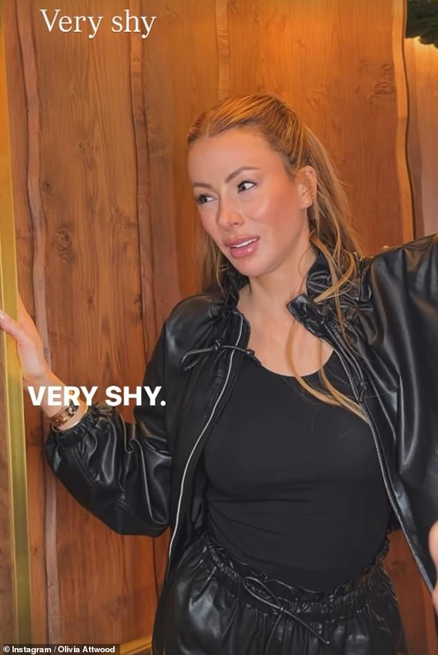 In the midst of her shoot she said: 'It's a nightmare for me,' before joking she was 'very shy' and 'didn't like a lot of attention'