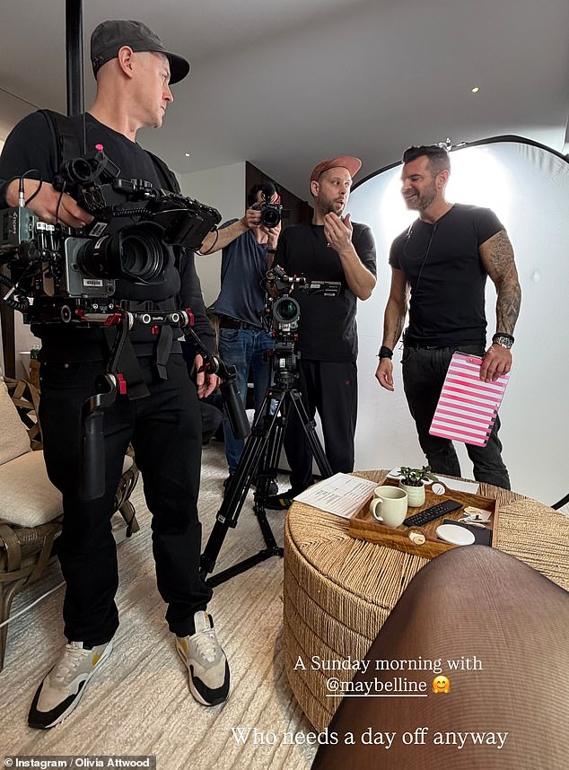 After the images emerged, Olivia headed back to work on a beauty shoot, and appeared to poke fun on Instagram by insisting she 'didn't like attention'