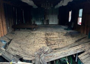 70 wedding guests plunge 8ft through floorboards with six injured after dozens of guests left trapped among wooden beams