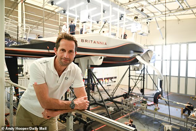 Ainslie with the £180m yacht that Ineos claim is theirs. He says the boat belongs to his team, GB1, and they are entitled to use it for the 2027 race, in Naples, Italy