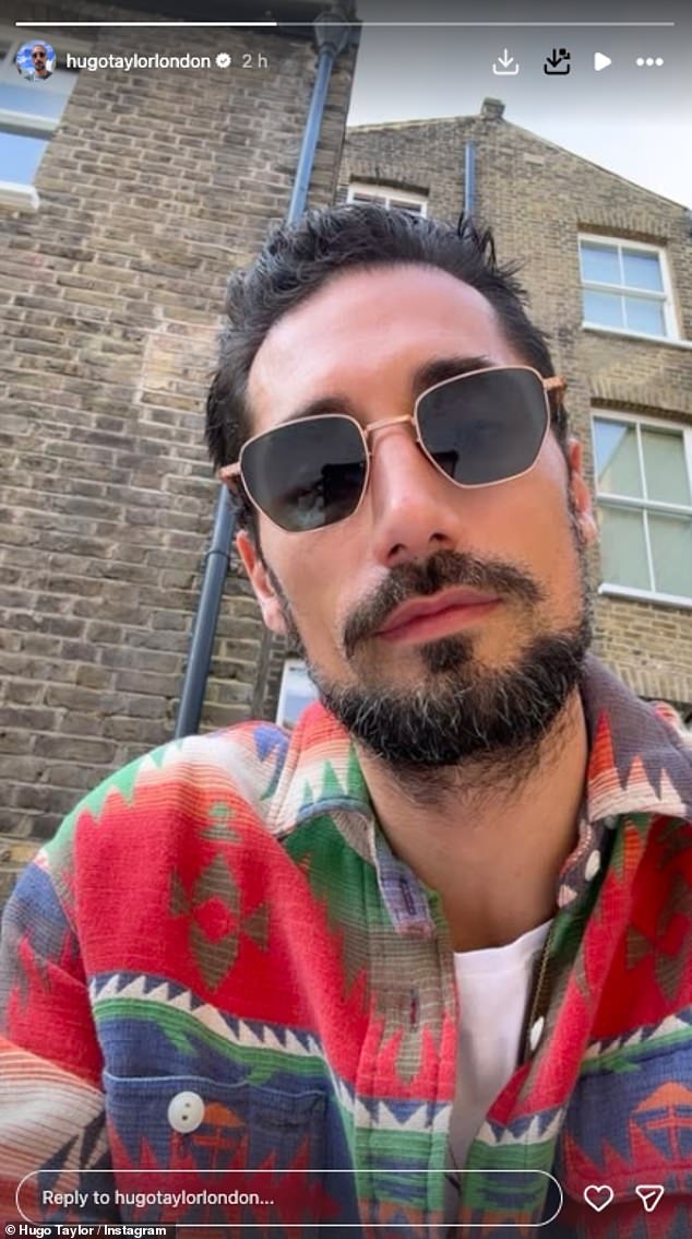 Just hours before her post ex Hugo, 39, returned to Instagram for the first time in months, with his last grid post being from December